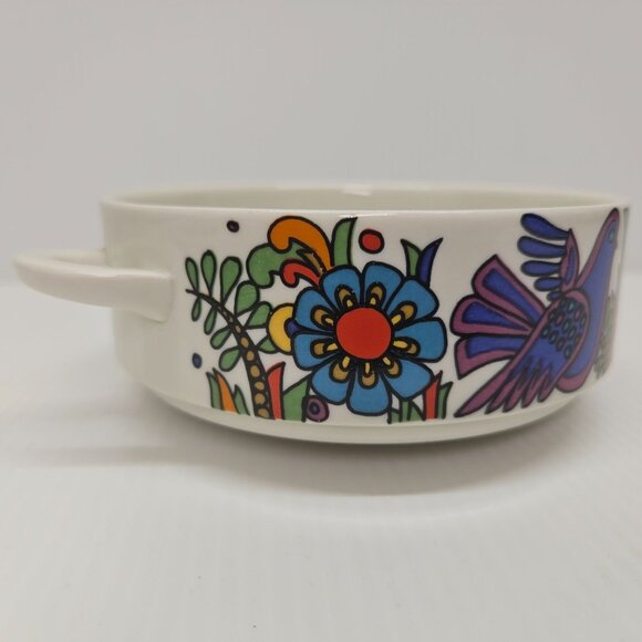 2 Villeroy & Boch Acapulco Flat Cream Soup & Saucer Set Wide Border Milano Shape - Picture 6 of 7